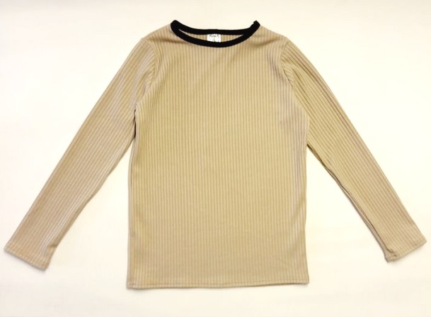 Dievčenské tričko dl. rukáv béžové Voga Kids by Italia, veľ. 134/140