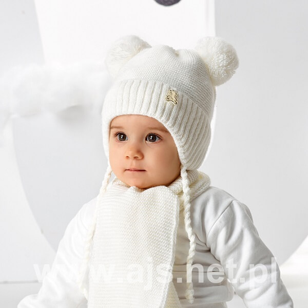 Zimný komplet pre bábätko čiapka staro ružová + šál, obvod hlavy 40-42 cm
