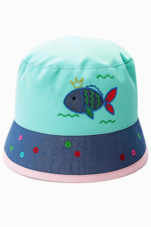Bavlnený letný klobúčik tyrkysový, obv. hlavy 50 cm (2,5-4 roky)