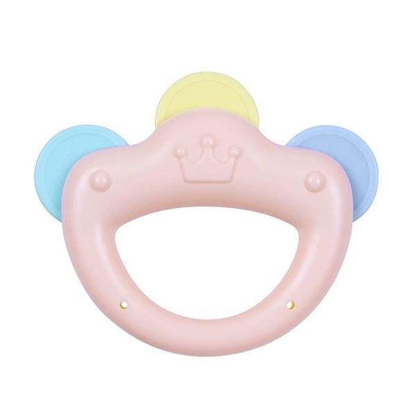Baby mix silikónové hryzatko s hrkálkou - Korunka