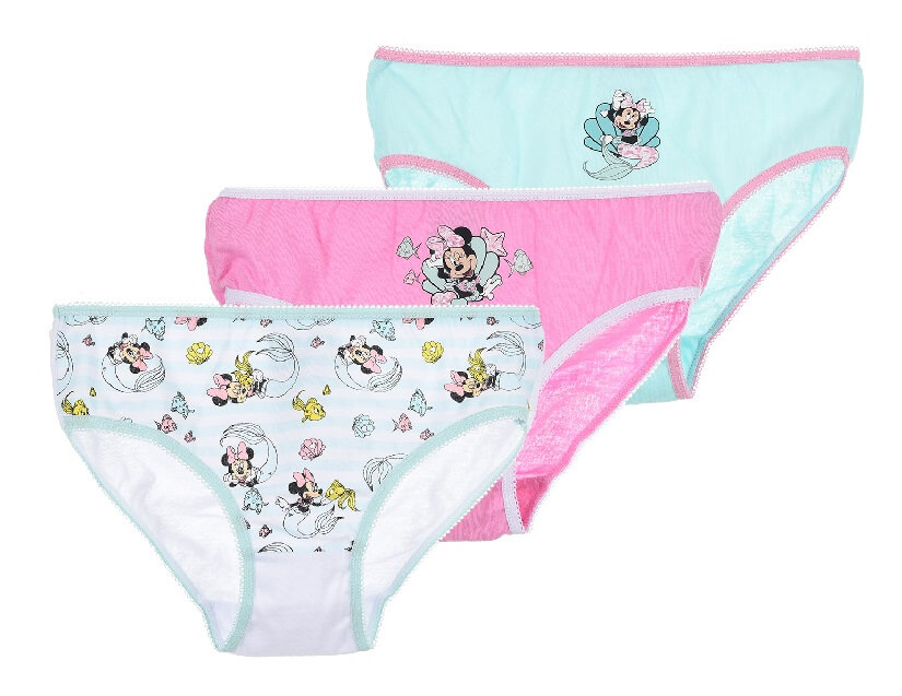 Disney dievčenské bavlnené nohavičky 3 kusy v balení - Minnie, veľ. 116/128 (6-8 rokov)