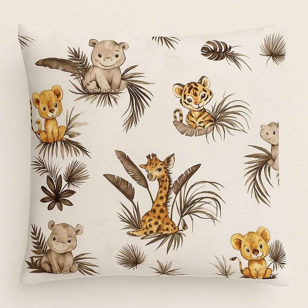 Obliečka na vankúš 40x40 biela s béžovou - Safari