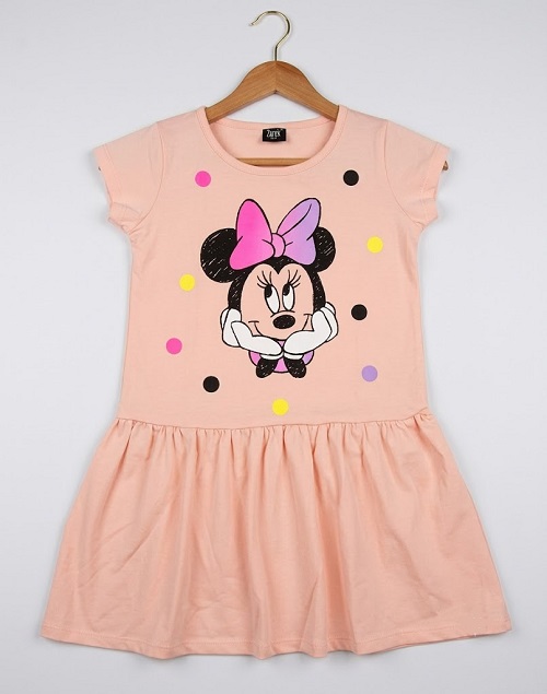 Šaty krátky rukáv sv. ružové Minnie, veľ. 110