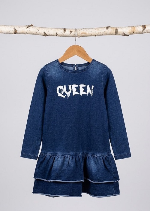 Dievčenské teplákové šaty s dl. rukávom QUEEN Royal Kids, veľ. 92/98